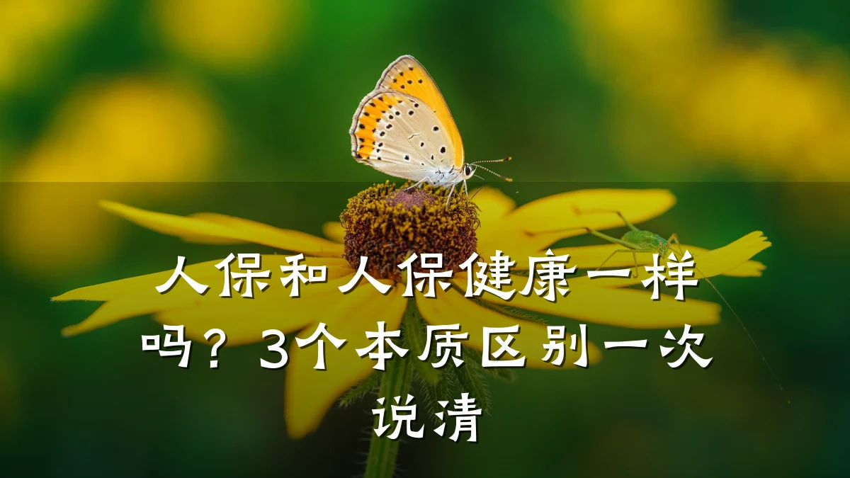 人保和人保健康一样吗?3个本质区别一次说清