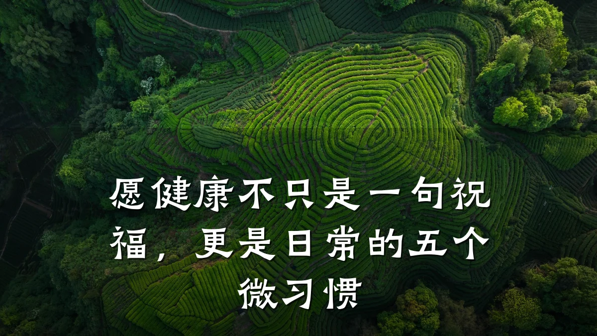 愿健康不只是一句祝福,更是日常的五个微习惯