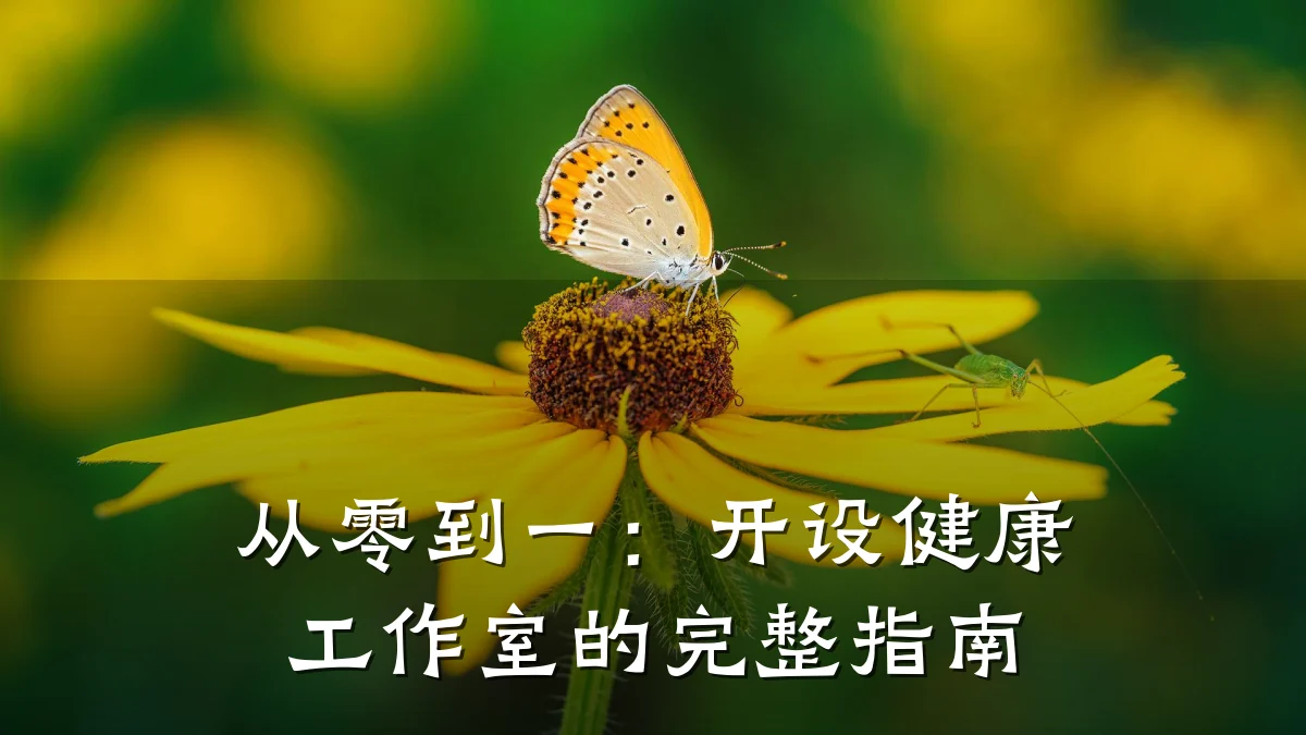 从零到一:开设健康工作室的完整指南