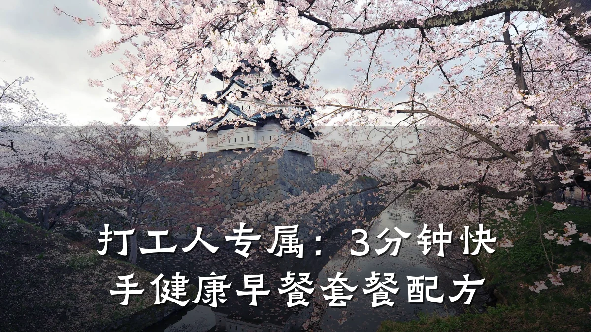 打工人专属:3分钟快手健康早餐套餐配方