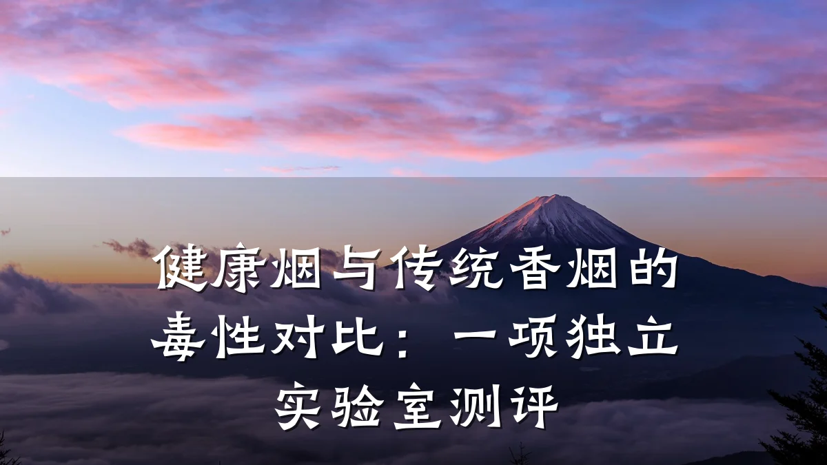 健康烟与传统香烟的毒性对比:一项独立实验室测评
