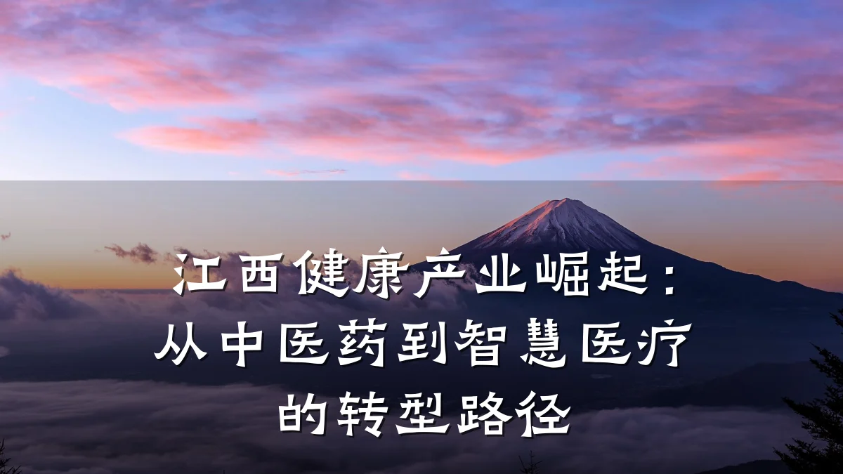 江西健康产业崛起:从中医药到智慧医疗的转型路径