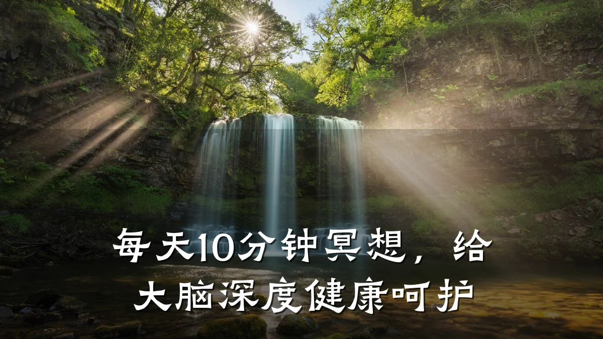 每天10分钟冥想,给大脑深度健康呵护