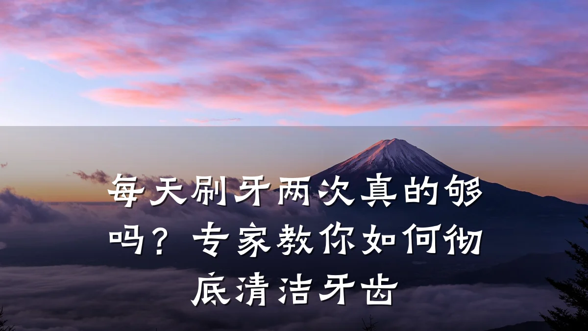 每天刷牙两次真的够吗?专家教你如何彻底清洁牙齿
