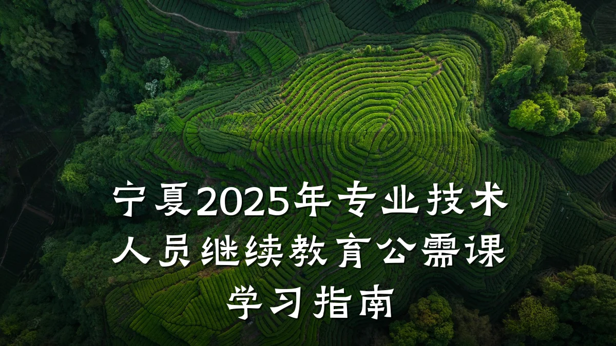 宁夏2025年专业技术人员继续教育公需课学习指南
