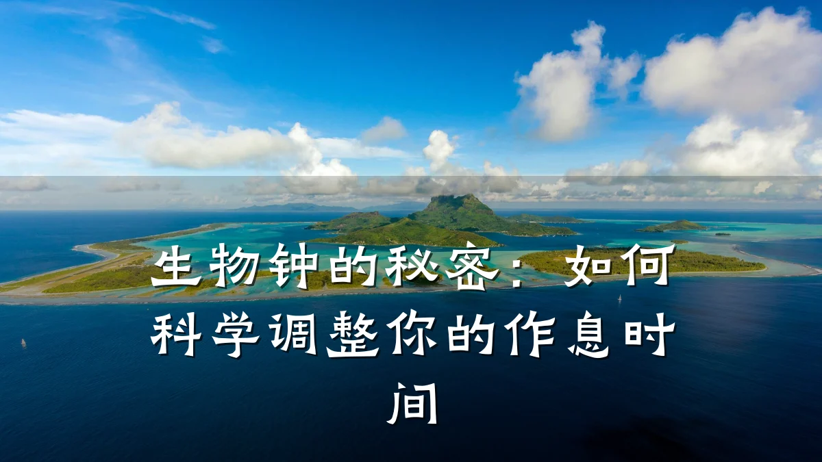 生物钟的秘密:如何科学调整你的作息时间