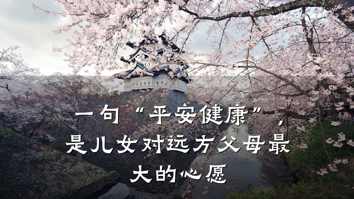一句“平安健康”,是儿女对远方父母最大的心愿