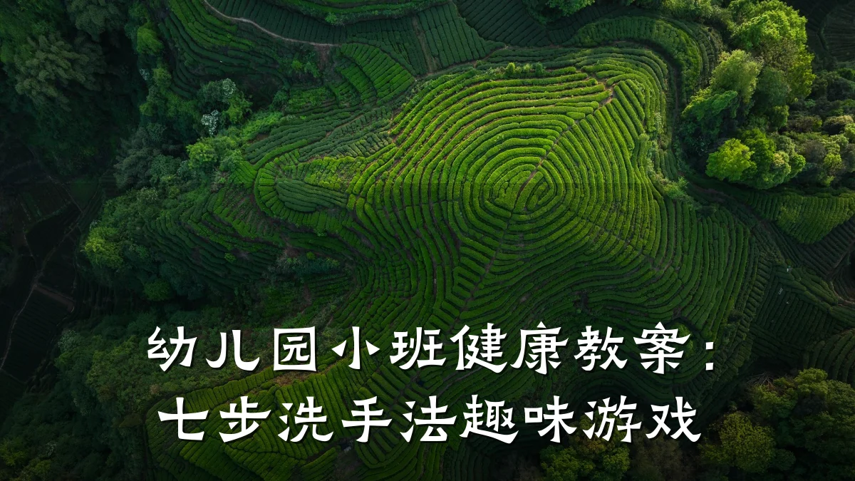 幼儿园小班健康教案:七步洗手法趣味游戏