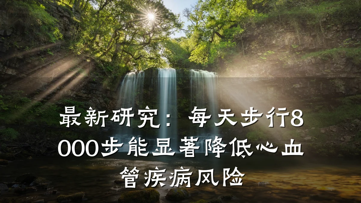 最新研究:每天步行8000步能显著降低心血管疾病风险